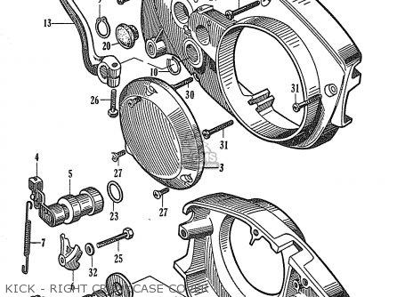 CB77 RH side cover